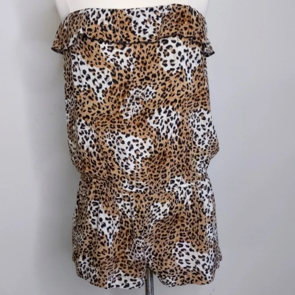 Aviva Leopard Romper Size Medium